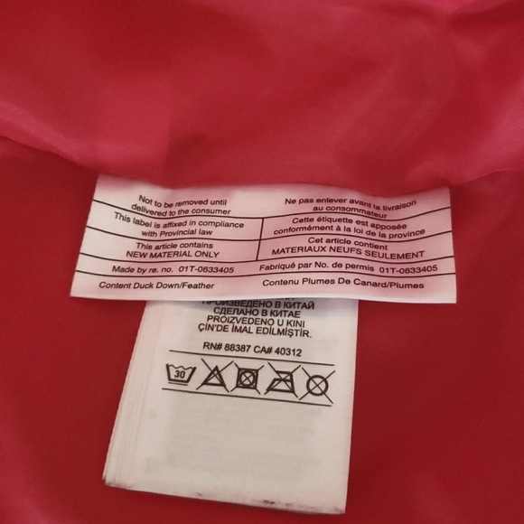 Adidas red down filled bomber jacket - Picture 5 of 13